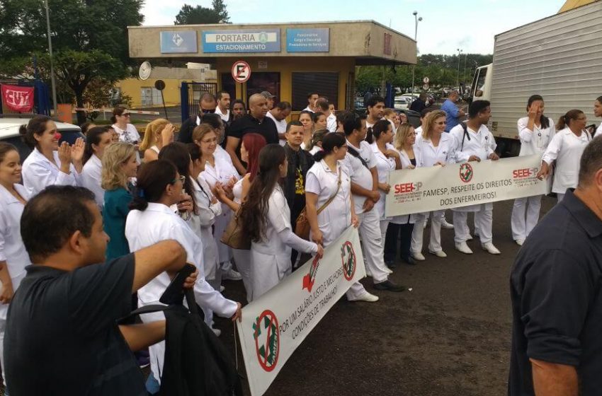  Dia Nacional de Greve: ato contra Reforma da Previdência paralisa enfermeiros do Hospital Estadual de Bauru