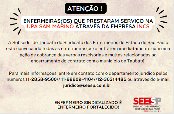 Enfermeiras(os) enfrentam problemas após mudança de administração nas UPAs de Taubaté