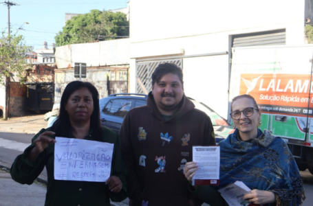 SEESP realiza ato em Santo André para reivindicar direitos de Enfermeiras/os da Fundação ABC