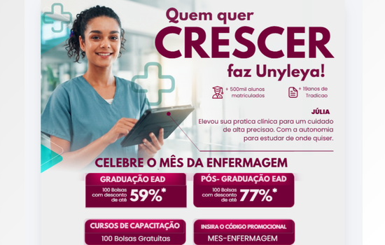 Atenção, enfermeiras e enfermeiros associados(as): aproveitem as vantagens exclusivas da nossa parceria com a Faculdade Unyleya.