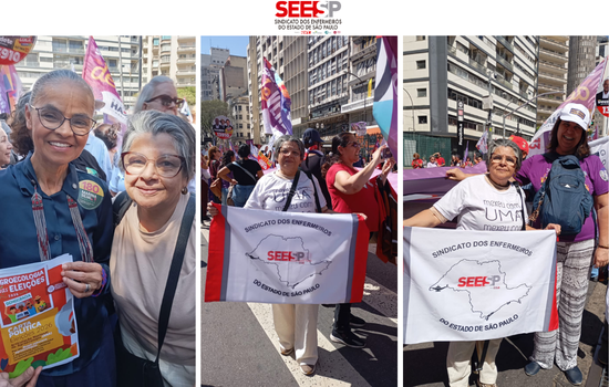 SEESP marca presença na “Caminhada das Mulheres com Fernando Haddad”, evento que marca o início da campanha para governo do estado